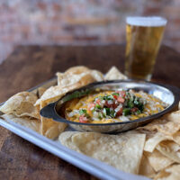 Southwest popper dip and a pint of First Light Lager